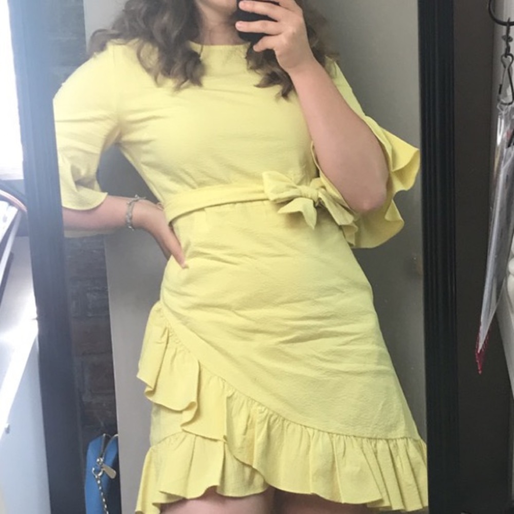 1 State Women's Yellow Dress - Picture 2 of 8